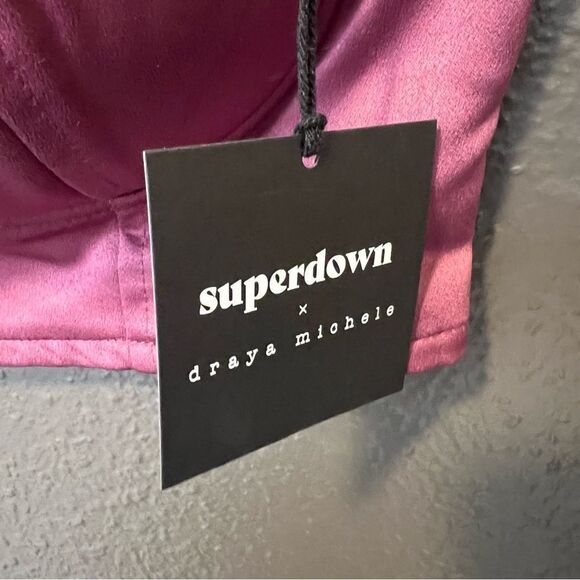 NWT Revolve x superdown kiara bustier top in Dark Mauve | Size S *top only* - Picture 9 of 11